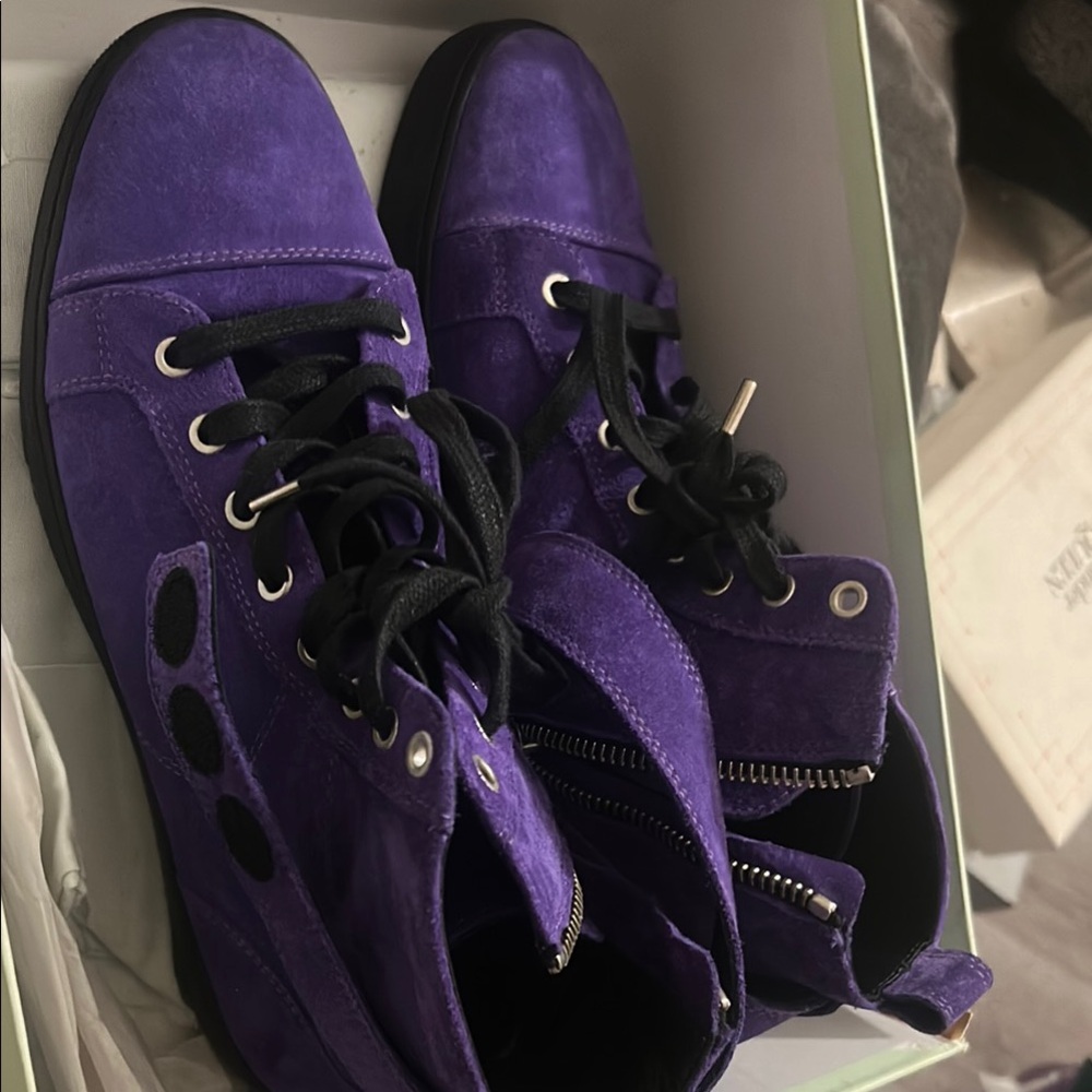 Purple High-Top Sneakers